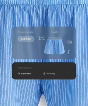 Pantalones cortos técnicos a rayas