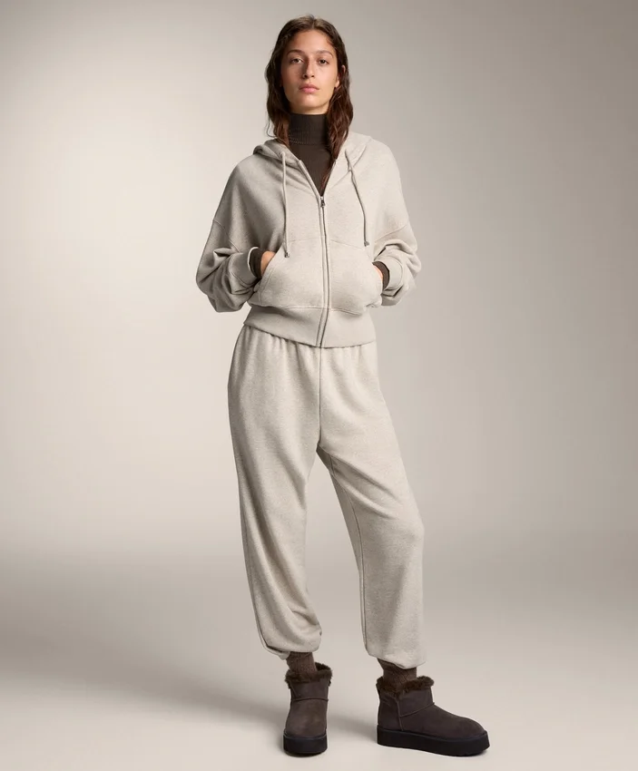 Chaqueta con capucha y mangas anchas de algodón Chaqueta con capucha y mangas anchas de algodón