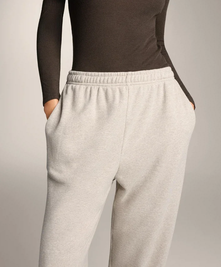 Pantalones de chándal de algodón de corte holgado Pantalones de chándal de algodón de corte holgado