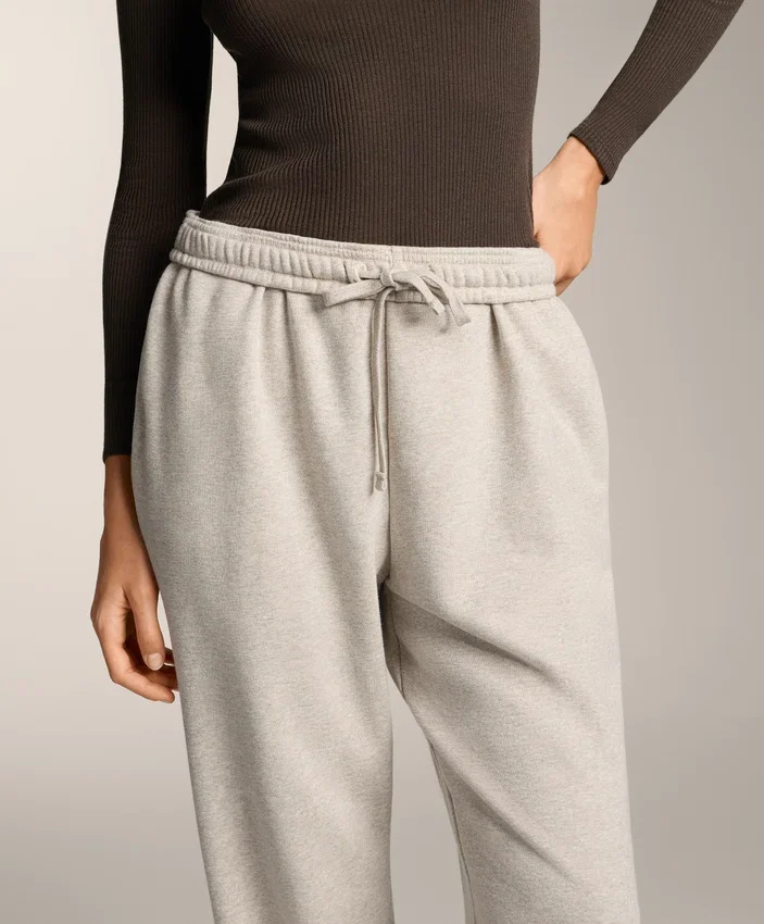 Pantalones de chándal de algodón de corte holgado Pantalones de chándal de algodón de corte holgado