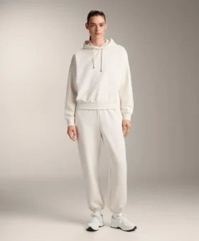 Sudadera con capucha de corte recto y modal cepillado
