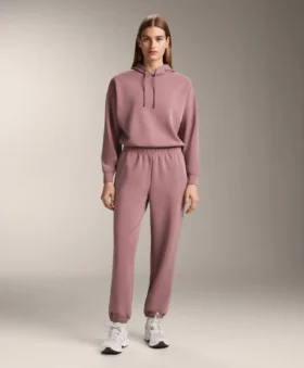 Sudadera con capucha de corte recto y modal cepillado