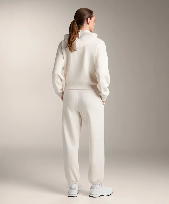 Sudadera con capucha de corte recto y modal cepillado Sudadera con capucha de corte recto y modal cepillado