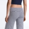 Pantalones de corte recto a rayas Comfortlux de talle alto