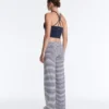 Pantalones de corte recto a rayas Comfortlux de talle alto