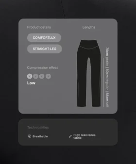 Pantalones de corte recto Comfortlux de talle alto