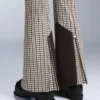 Pantalones de esquí elásticos, acampanados y de talle alto, con estampado resistente al agua Pantalones de esquí elásticos, acampanados y de talle alto, con estampado resistente al agua