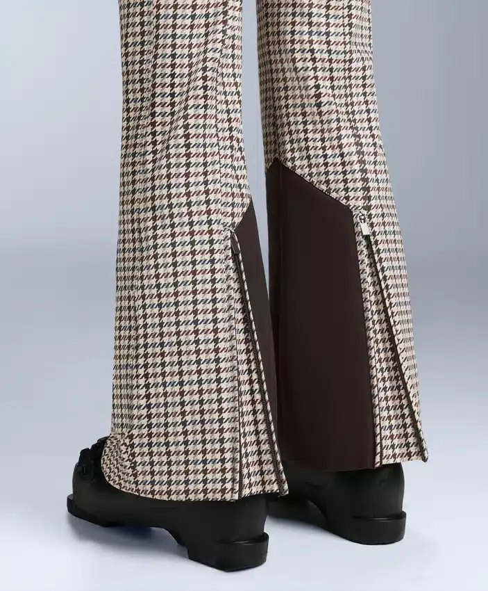 Pantalones de esquí elásticos, acampanados y de talle alto, con estampado resistente al agua Pantalones de esquí elásticos, acampanados y de talle alto, con estampado resistente al agua