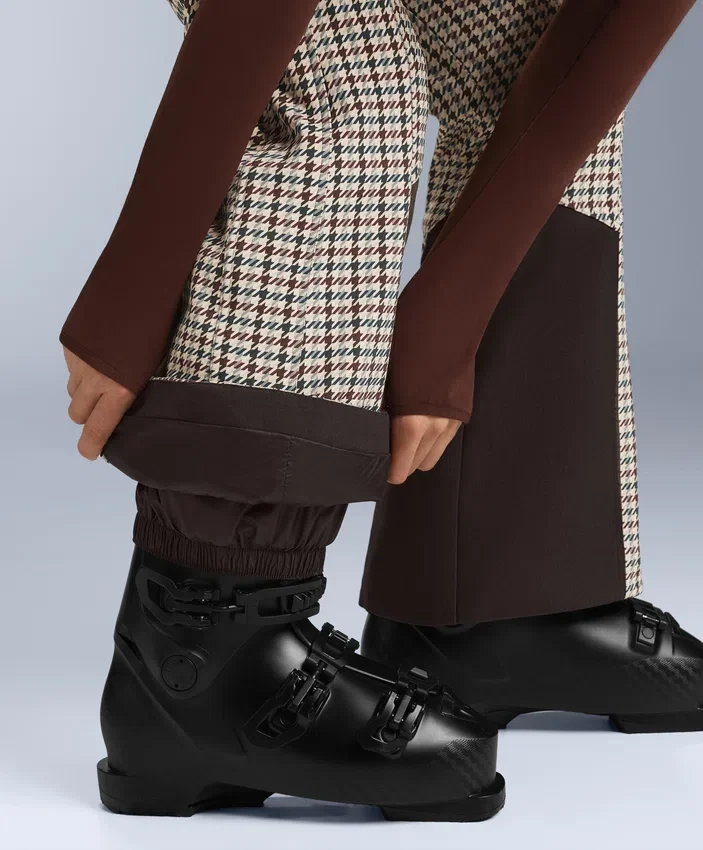 Pantalones de esquí elásticos, acampanados y de talle alto, con estampado resistente al agua Pantalones de esquí elásticos, acampanados y de talle alto, con estampado resistente al agua