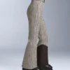 Pantalones de esquí elásticos, acampanados y de talle alto, con estampado resistente al agua Pantalones de esquí elásticos, acampanados y de talle alto, con estampado resistente al agua