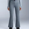 Pantalones de esquí elásticos, acampanados y de talle alto, resistentes al agua Pantalones de esquí elásticos, acampanados y de talle alto, resistentes al agua