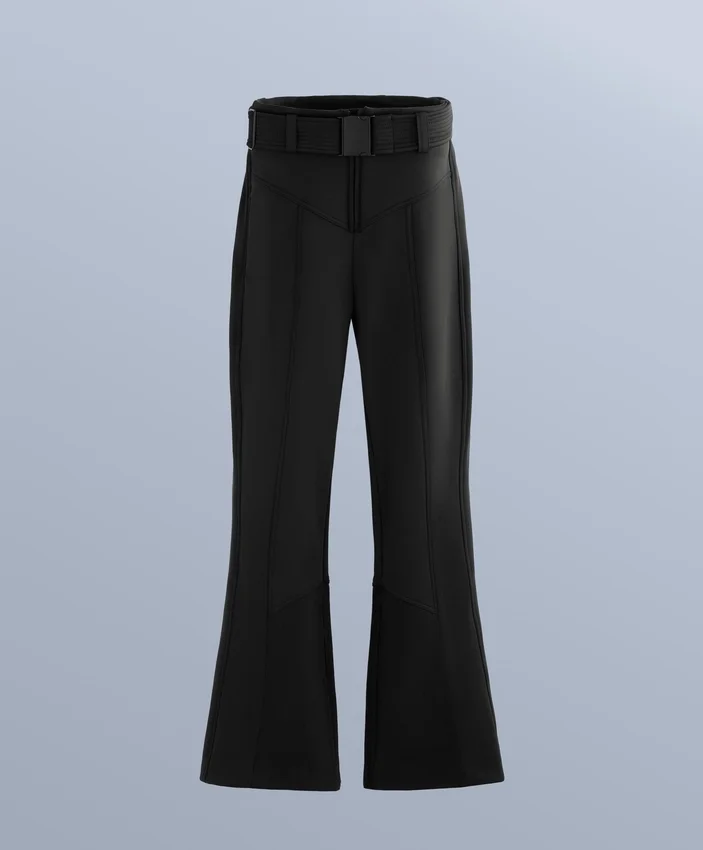 Pantalones de esquí elásticos, acampanados y de talle alto, resistentes al agua Pantalones de esquí elásticos, acampanados y de talle alto, resistentes al agua