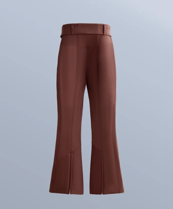 Pantalones de esquí elásticos, acampanados y de talle alto, resistentes al agua Pantalones de esquí elásticos, acampanados y de talle alto, resistentes al agua