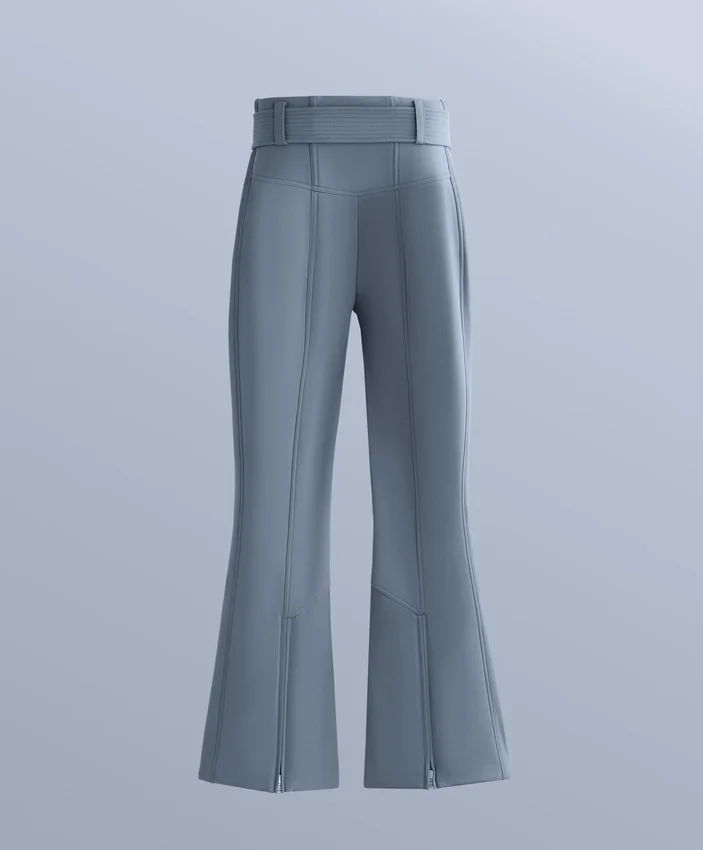 Pantalones de esquí elásticos, acampanados y de talle alto, resistentes al agua Pantalones de esquí elásticos, acampanados y de talle alto, resistentes al agua