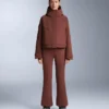 Pantalones de esquí elásticos, acampanados y de talle alto, resistentes al agua Pantalones de esquí elásticos, acampanados y de talle alto, resistentes al agua