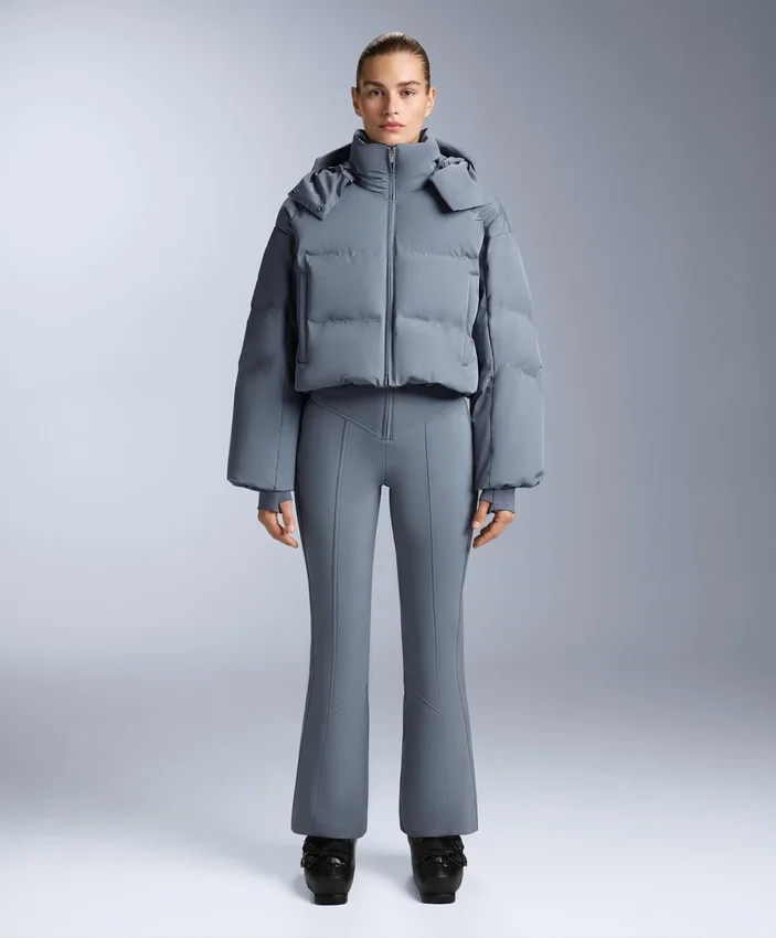 Chaqueta corta de esquí ligera, 80 % plumón y 20 % Minardi Piume, resistente al agua Chaqueta corta de esquí ligera, 80 % plumón y 20 % Minardi Piume, resistente al agua