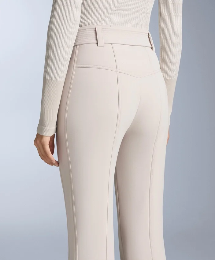Pantalones de esquí elásticos, acampanados y de talle alto, resistentes al agua Pantalones de esquí elásticos, acampanados y de talle alto, resistentes al agua