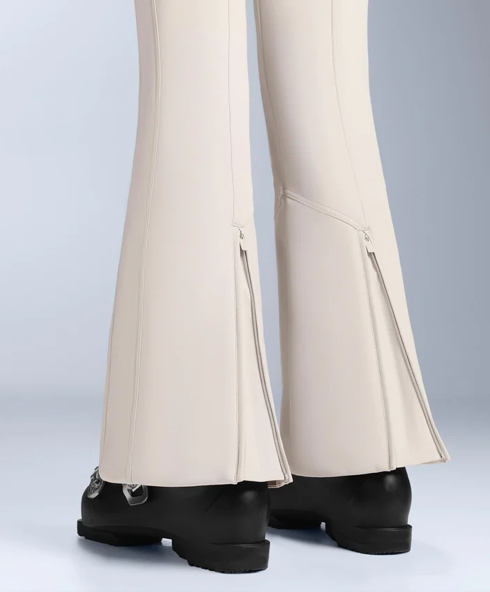 Pantalones de esquí elásticos, acampanados y de talle alto, resistentes al agua Pantalones de esquí elásticos, acampanados y de talle alto, resistentes al agua