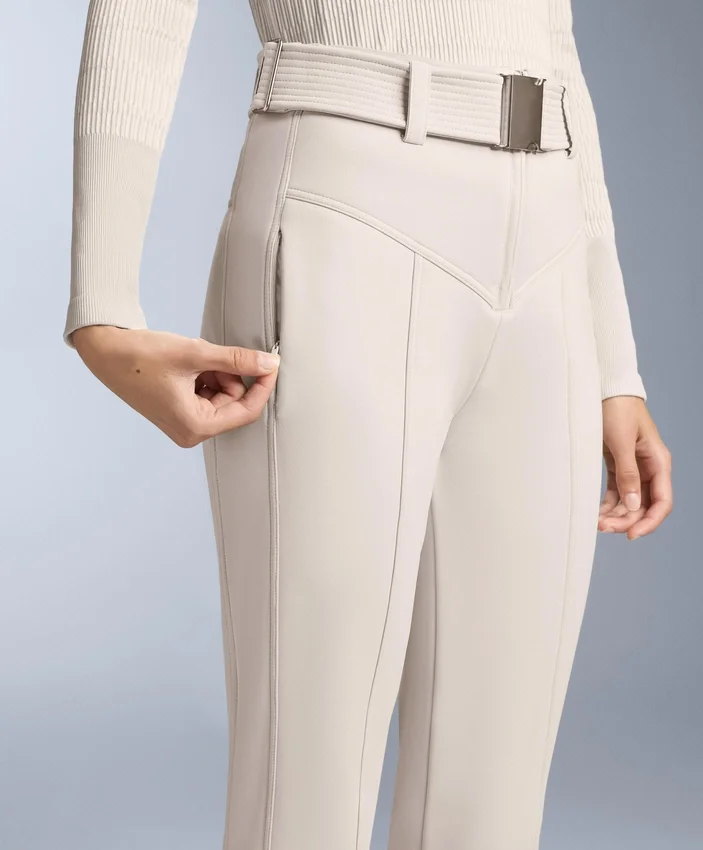 Pantalones de esquí elásticos, acampanados y de talle alto, resistentes al agua Pantalones de esquí elásticos, acampanados y de talle alto, resistentes al agua