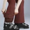 Pantalones de esquí elásticos, acampanados y de talle alto, resistentes al agua Pantalones de esquí elásticos, acampanados y de talle alto, resistentes al agua