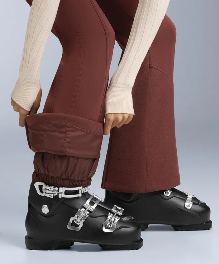 Pantalones de esquí elásticos, acampanados y de talle alto, resistentes al agua Pantalones de esquí elásticos, acampanados y de talle alto, resistentes al agua