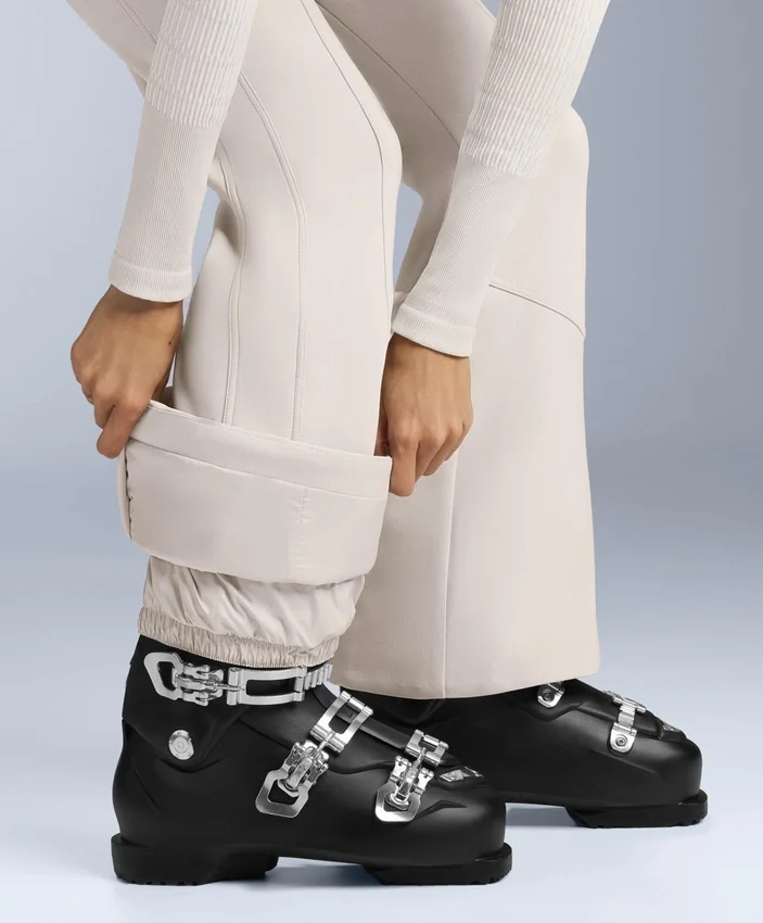 Pantalones de esquí elásticos, acampanados y de talle alto, resistentes al agua Pantalones de esquí elásticos, acampanados y de talle alto, resistentes al agua