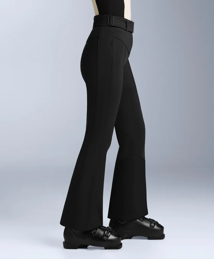 Pantalones de esquí elásticos, acampanados y de talle alto, resistentes al agua Pantalones de esquí elásticos, acampanados y de talle alto, resistentes al agua