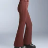 Pantalones de esquí elásticos, acampanados y de talle alto, resistentes al agua Pantalones de esquí elásticos, acampanados y de talle alto, resistentes al agua