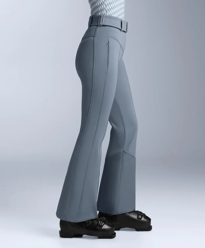 Pantalones de esquí elásticos, acampanados y de talle alto, resistentes al agua Pantalones de esquí elásticos, acampanados y de talle alto, resistentes al agua