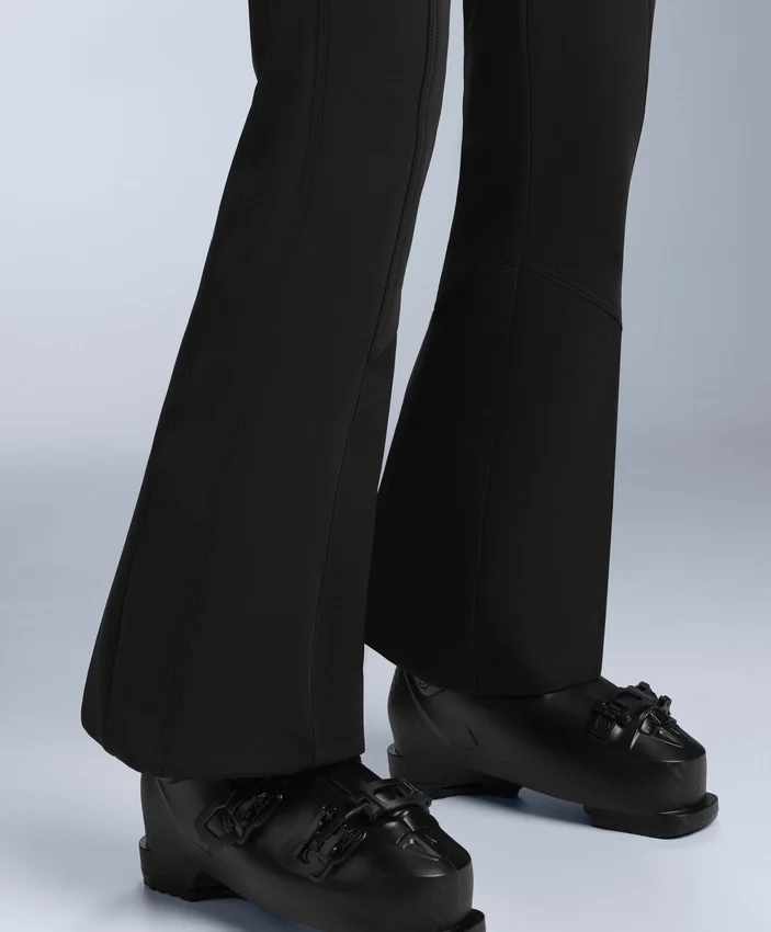Pantalones de esquí elásticos, acampanados y de talle alto, resistentes al agua Pantalones de esquí elásticos, acampanados y de talle alto, resistentes al agua