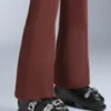 Pantalones de esquí elásticos, acampanados y de talle alto, resistentes al agua Pantalones de esquí elásticos, acampanados y de talle alto, resistentes al agua