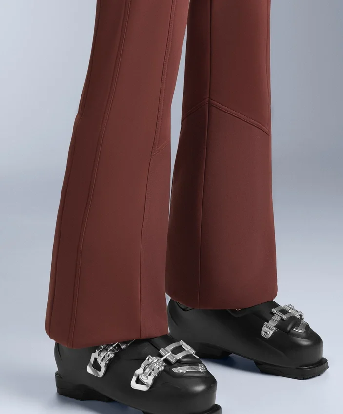 Pantalones de esquí elásticos, acampanados y de talle alto, resistentes al agua Pantalones de esquí elásticos, acampanados y de talle alto, resistentes al agua