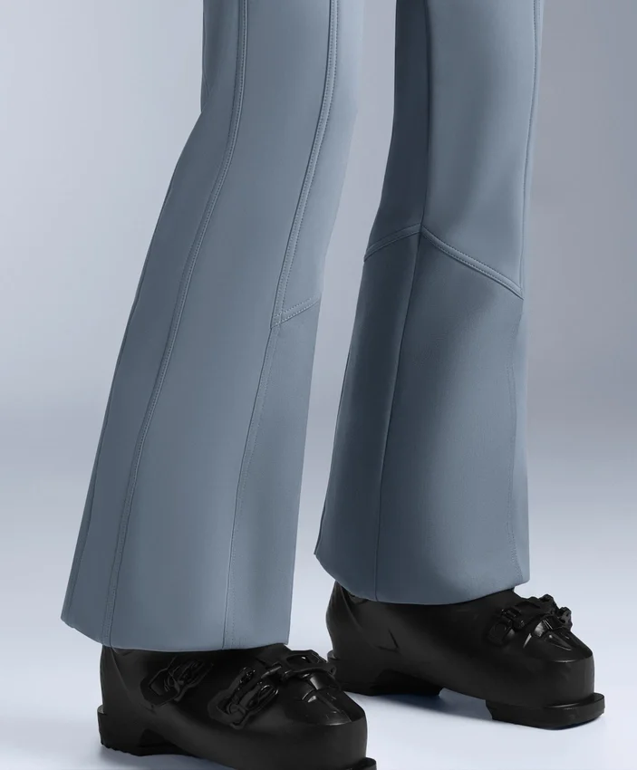 Pantalones de esquí elásticos, acampanados y de talle alto, resistentes al agua Pantalones de esquí elásticos, acampanados y de talle alto, resistentes al agua