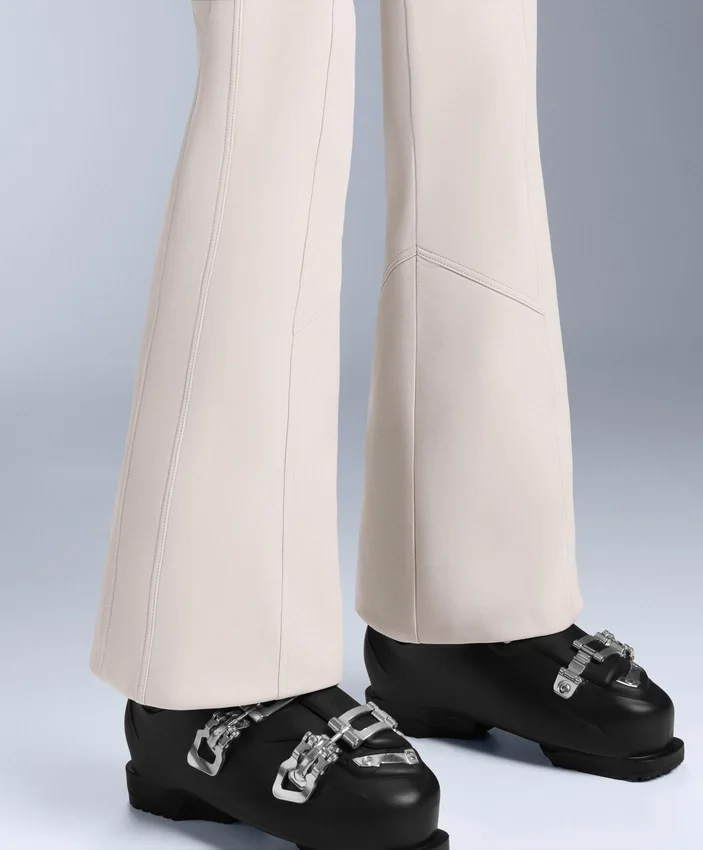 Pantalones de esquí elásticos, acampanados y de talle alto, resistentes al agua Pantalones de esquí elásticos, acampanados y de talle alto, resistentes al agua