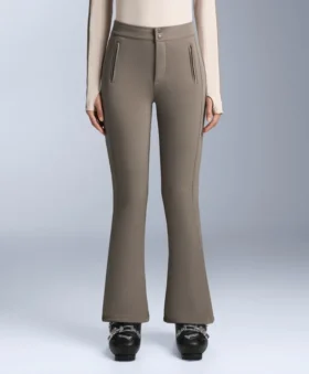 Pantalones de esquí elásticos acampanados y resistentes al agua