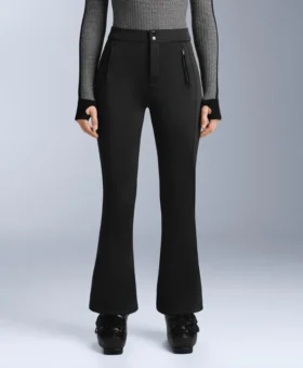 Pantalones de esquí elásticos acampanados y resistentes al agua