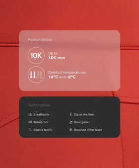 Pantalones de esquí elásticos acampanados y resistentes al agua