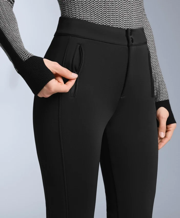 Pantalones de esquí elásticos acampanados y resistentes al agua Pantalones de esquí elásticos acampanados y resistentes al agua