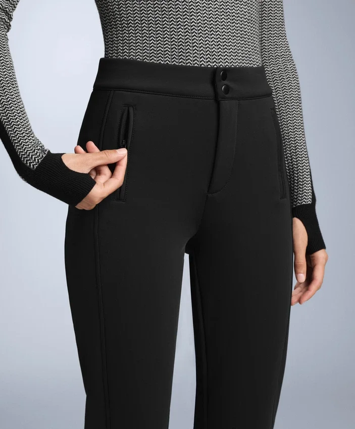 Pantalones de esquí elásticos, acampanados y resistentes al agua Pantalones de esquí elásticos, acampanados y resistentes al agua