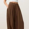 Pantalones de estilo globo 100 % algodón