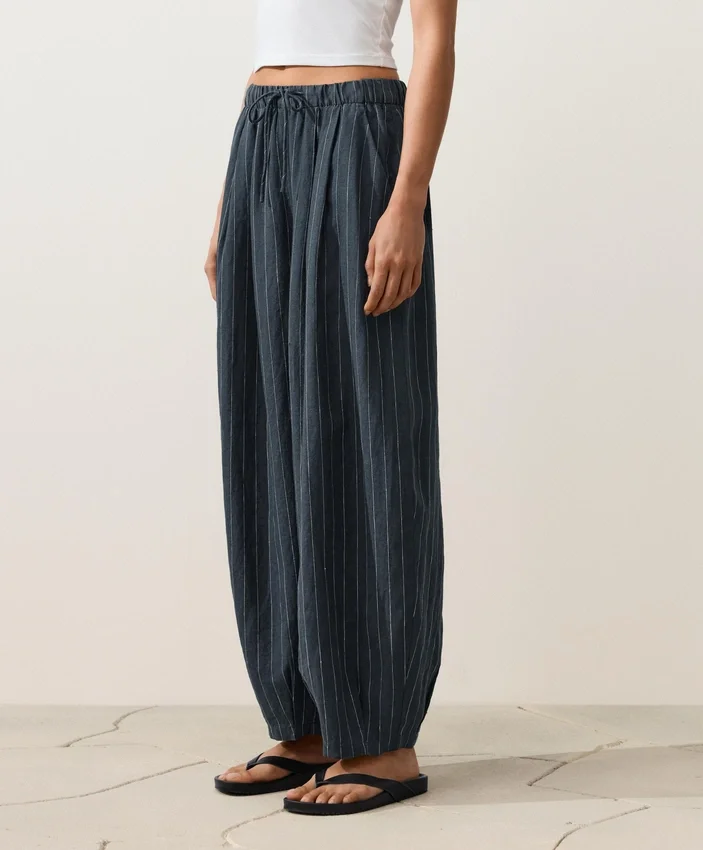 Pantalones de globo 100 % lino Pantalones de globo 100 % lino