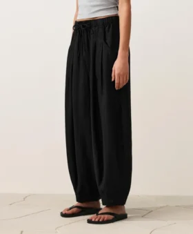 Pantalones de globo 100 % lino