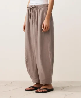 Pantalones de globo 100 % lino