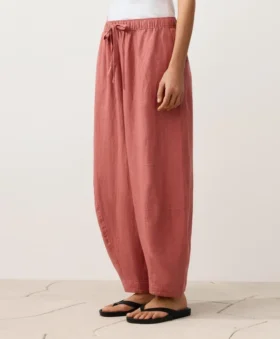 Pantalones de globo 100 % lino