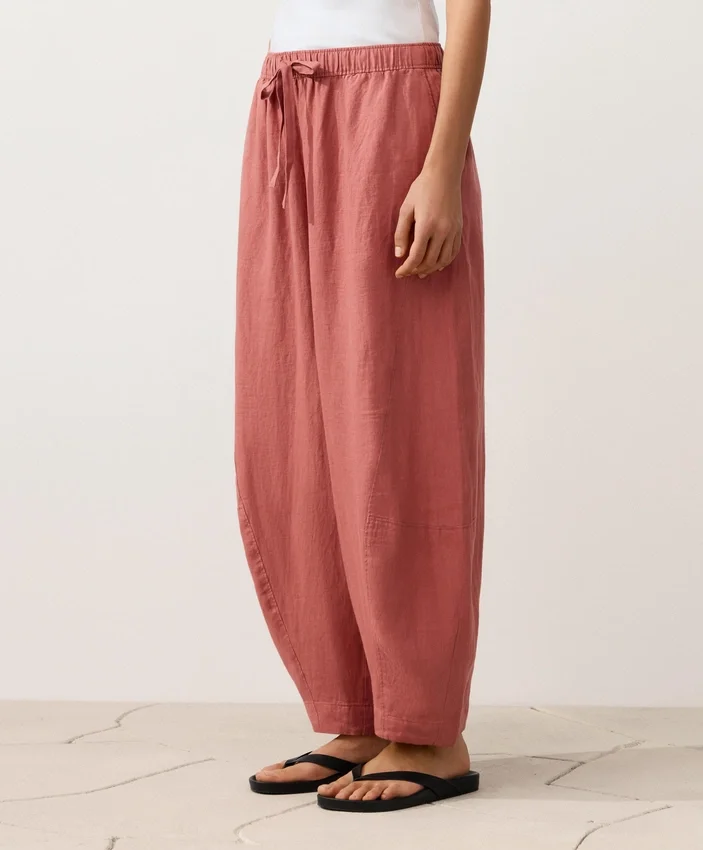 Pantalones de globo 100 % lino Pantalones de globo 100 % lino