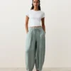 Pantalones de globo 100 % lino Pantalones de globo 100 % lino