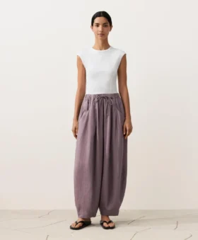 Pantalones de globo 100 % lino