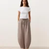 Pantalones de globo 100 % lino