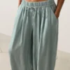 Pantalones de globo 100 % lino Pantalones de globo 100 % lino