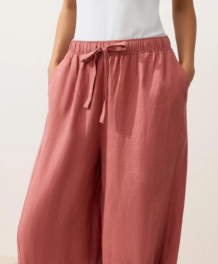 Pantalones de globo 100 % lino Pantalones de globo 100 % lino